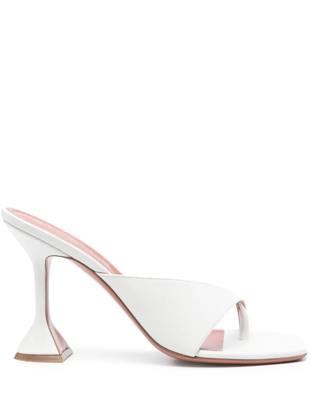 Amina Muaddi 95mm Shiona sandals White