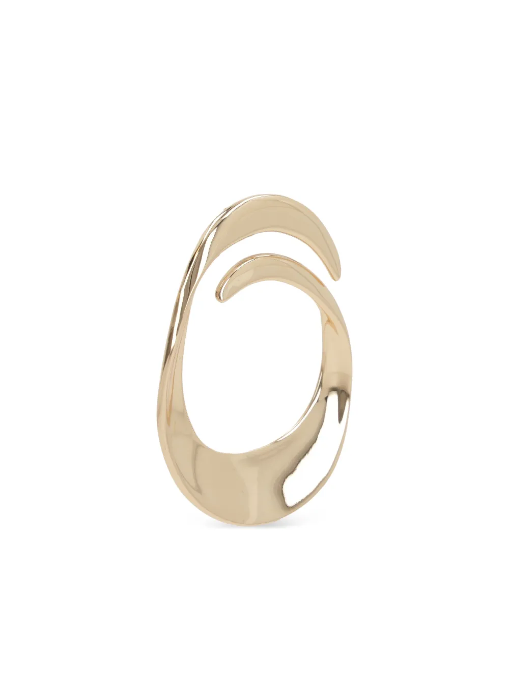 Shop Self-portrait Swirl Earrings In Gold
