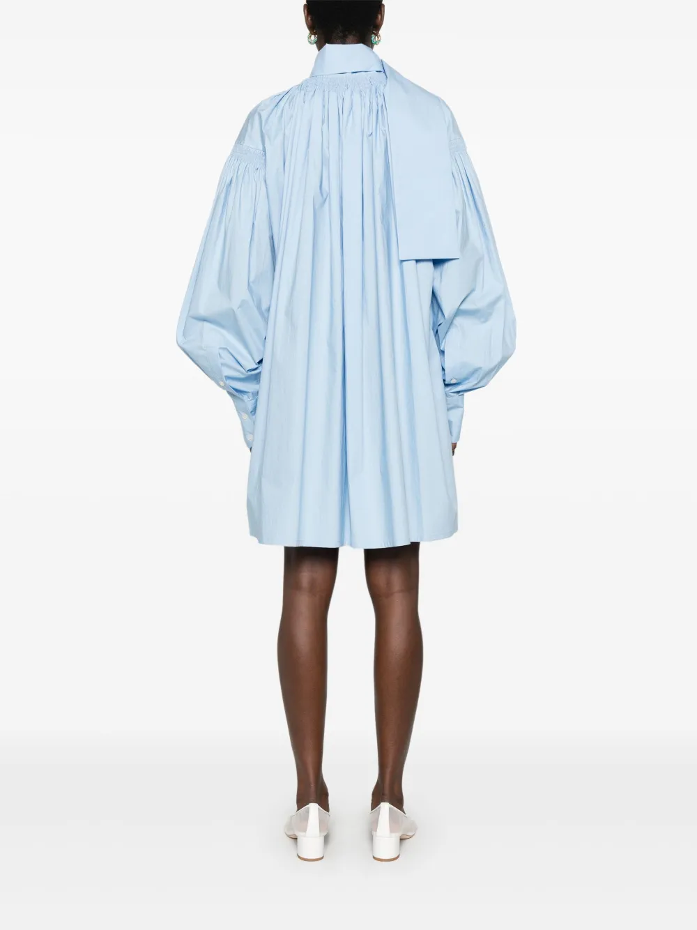 Plan C Midi-jurk met sjaaldetail Blauw