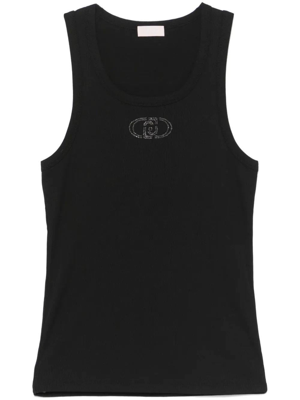 logo-embroidered tank top