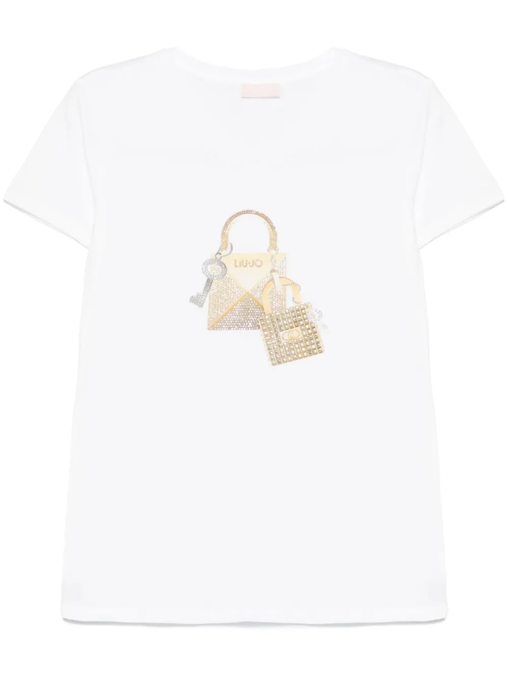 crystal-embellished T-shirt