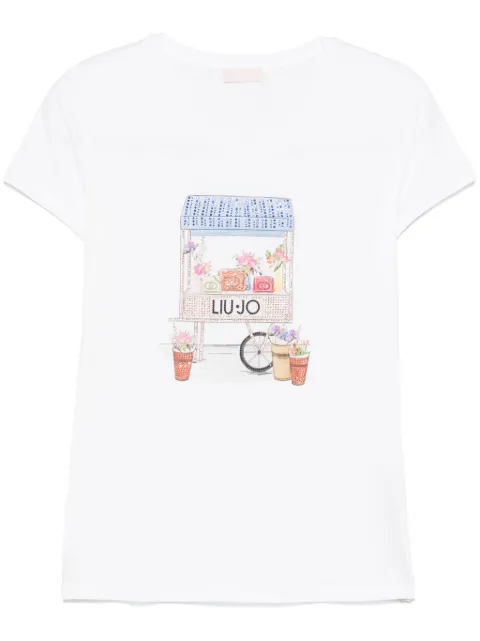 LIU JO rhinestone-embellished T-shirt 