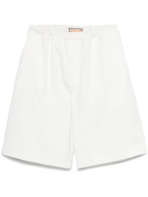Plan C elastic-waist shorts