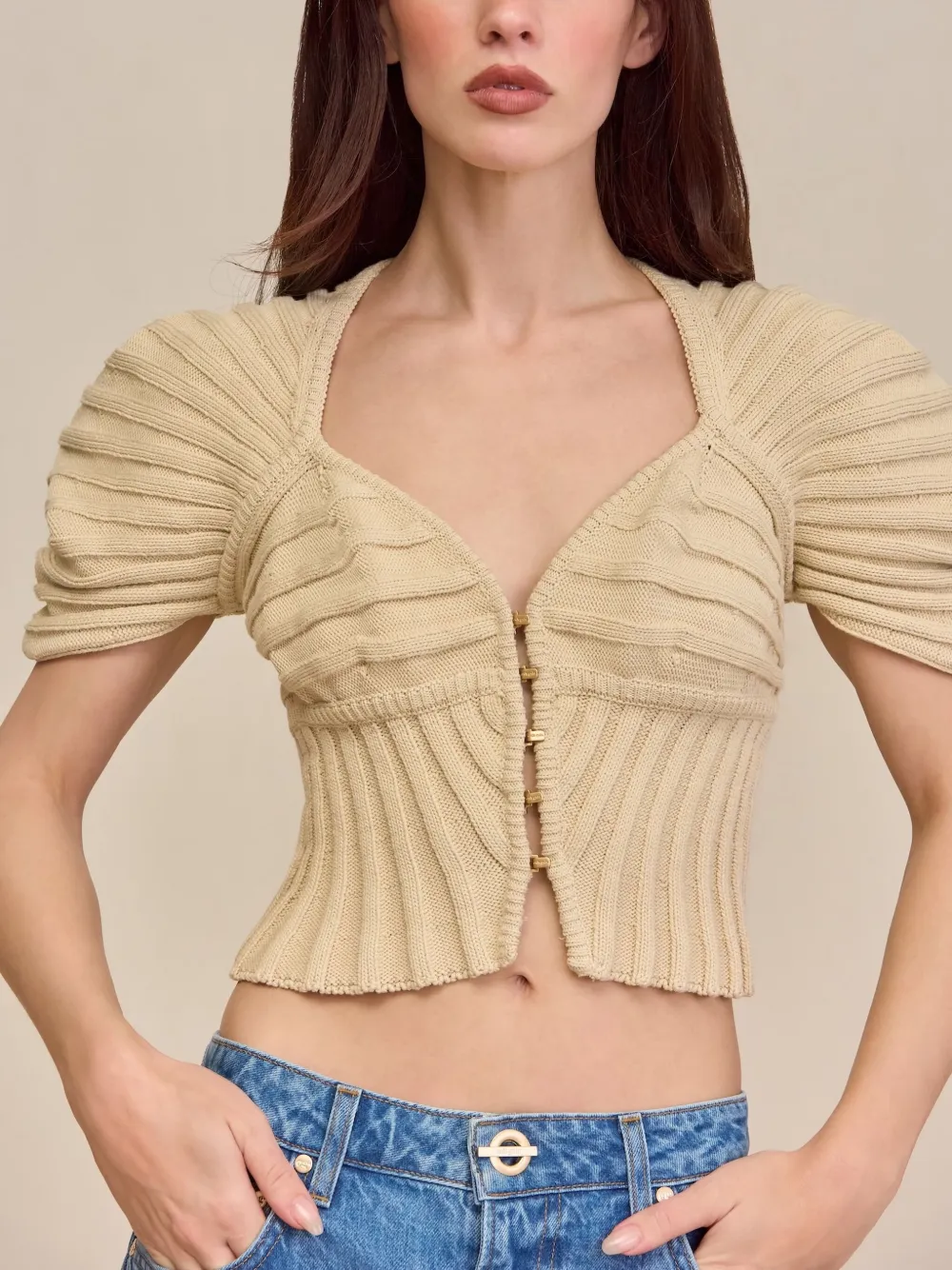 Cult Gaia Cillian top Beige