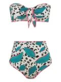 Brigitte graphic-print bikini set - White
