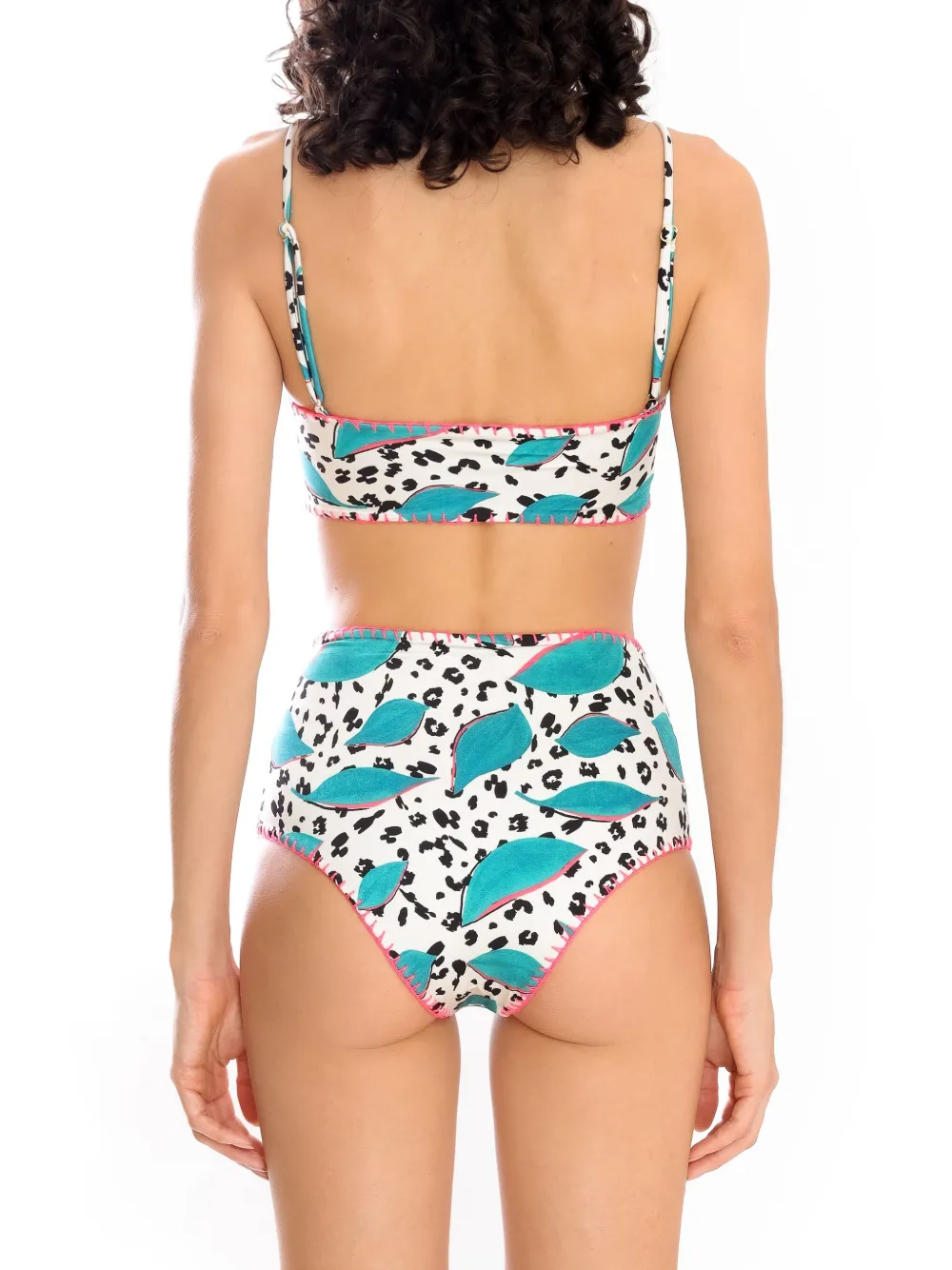 Brigitte Graphic-print Bikini Set In White
