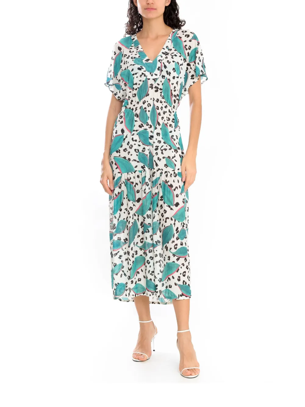 Brigitte Ivy midi-jurk Wit
