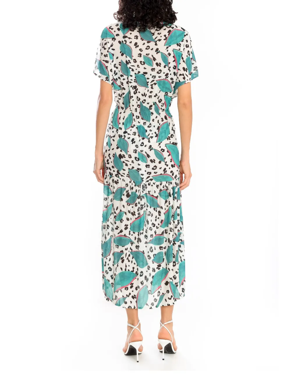 Brigitte Ivy midi-jurk Wit