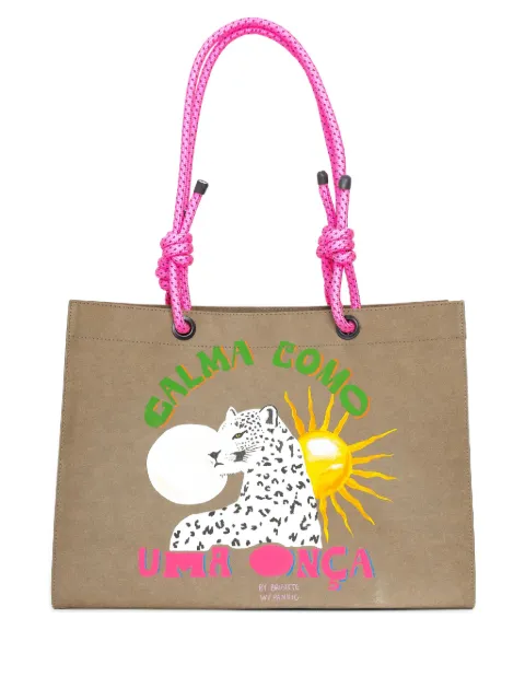Brigitte graphic-print beach bag