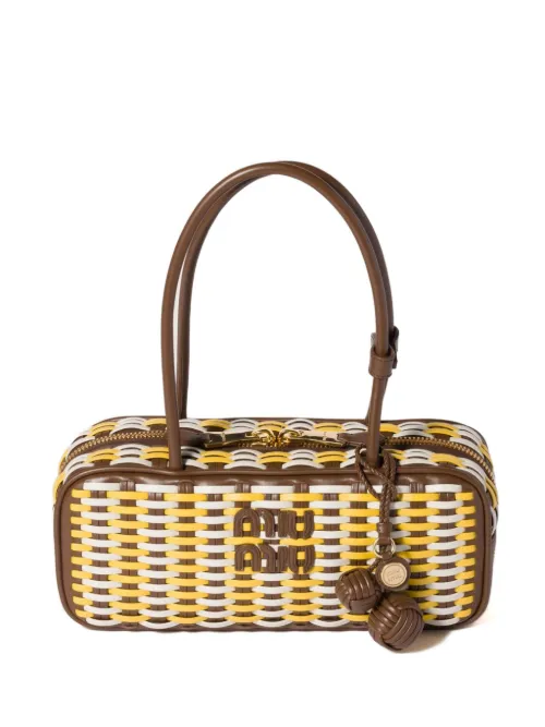 Sac à main Beau à effet tressé - Miu Miu - Modalova
