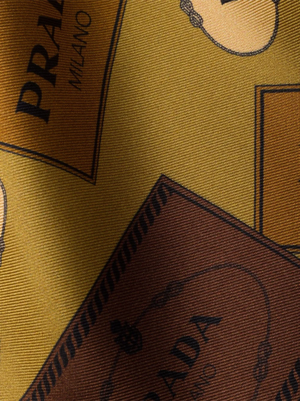 Prada Twill sjaal met print Bruin