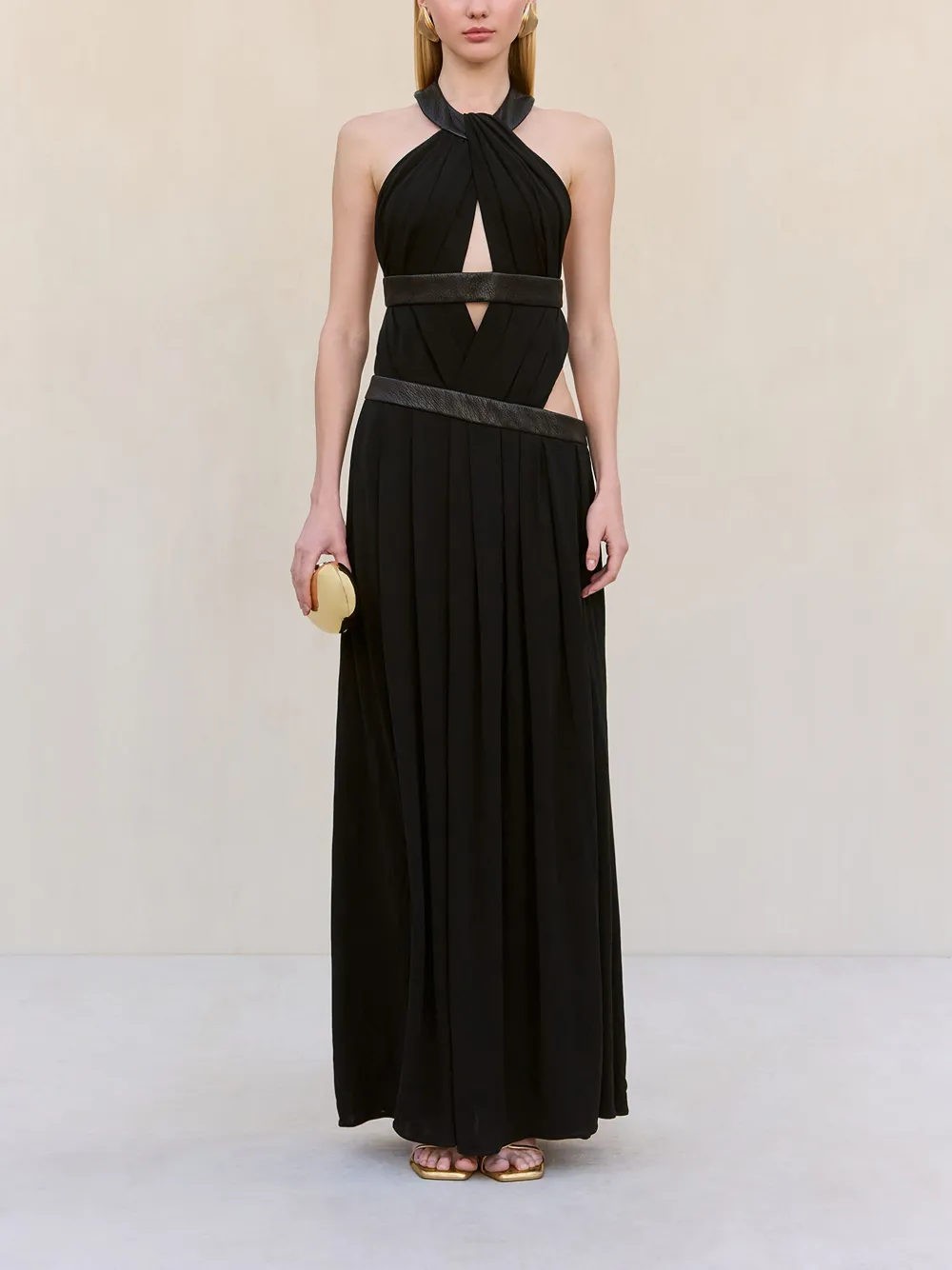 Cult Gaia Akshara Gown In Black