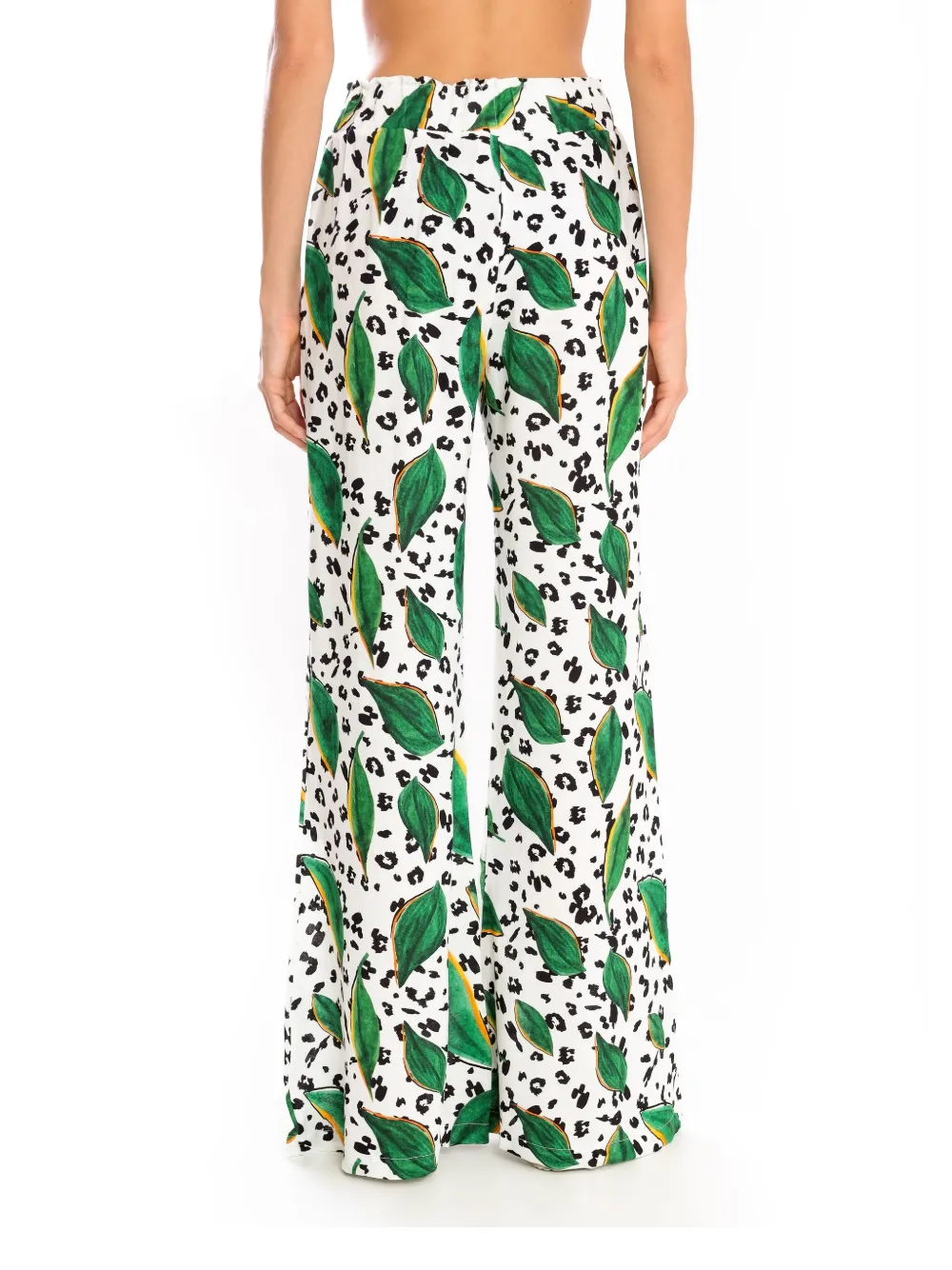 Brigitte Broek met grafische print Wit