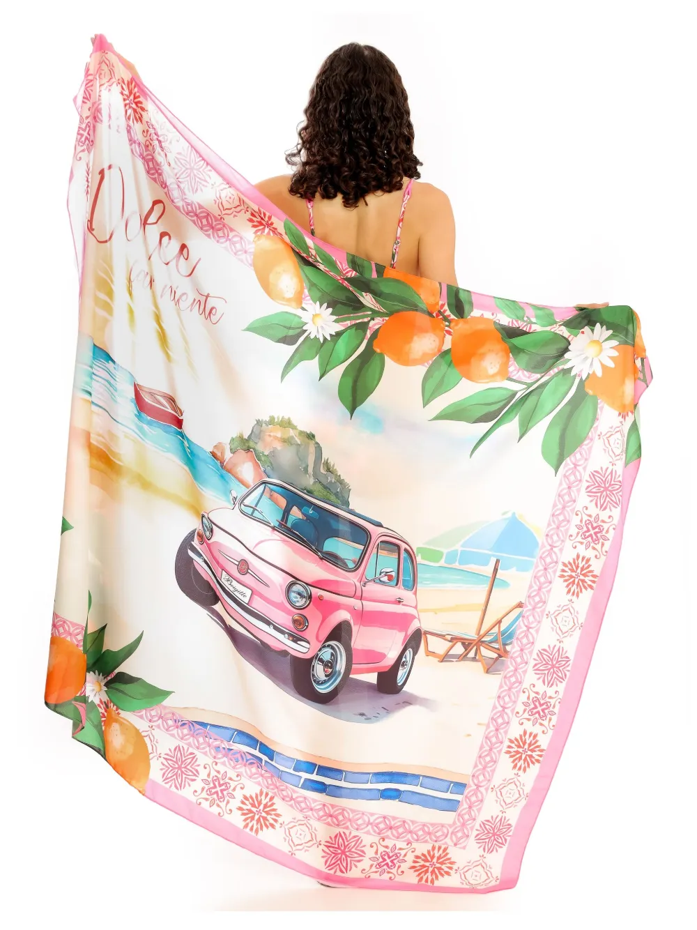 Brigitte Strandtuniek met print Roze