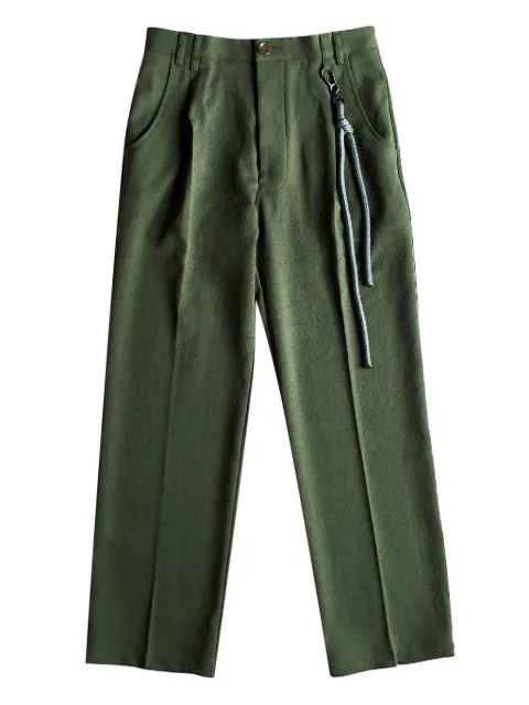 Song For The Mute pantalones "Green" con pliegues