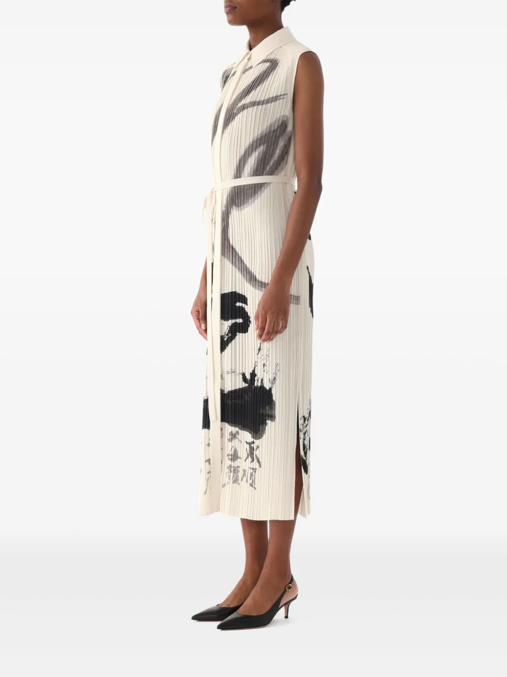 Jason Wu Collection plissé-effect midi dress - Wit