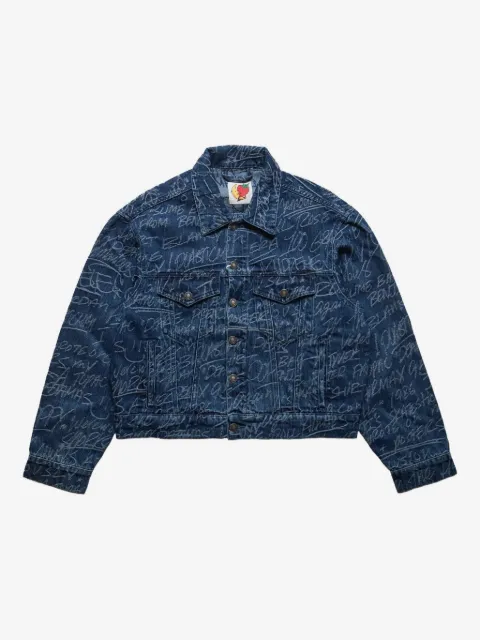 Sky High Farm Angry Chore "Green" denim jacket