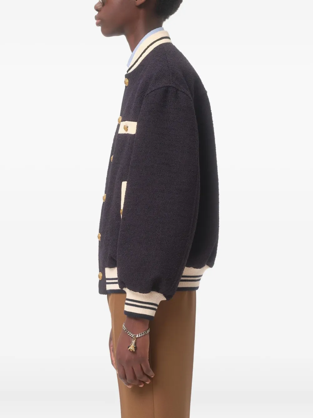 Valentino Garavani Button-up universiteitsjack Blauw