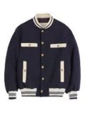 Valentino Garavani button-up varsity jacket - Blue