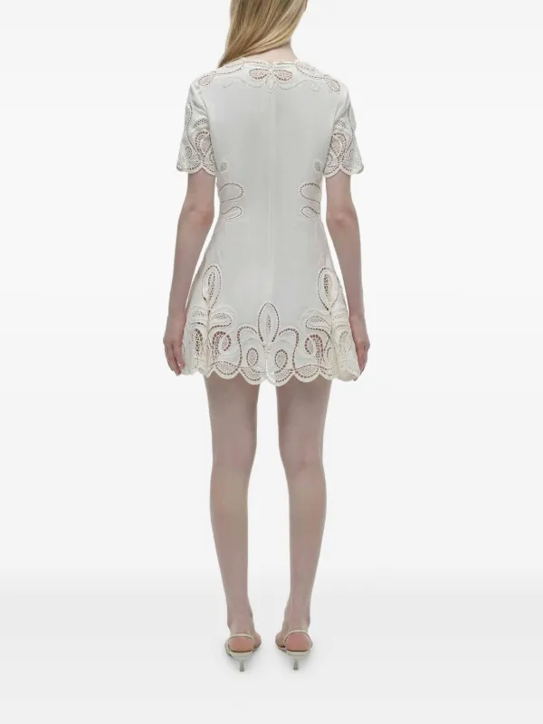 Rozlyn abstract-print minidress
