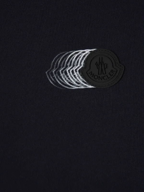 MONCLER 人気 サメ柄 コットン クルーネック Tシャツ 21040098125_C_1.jpg