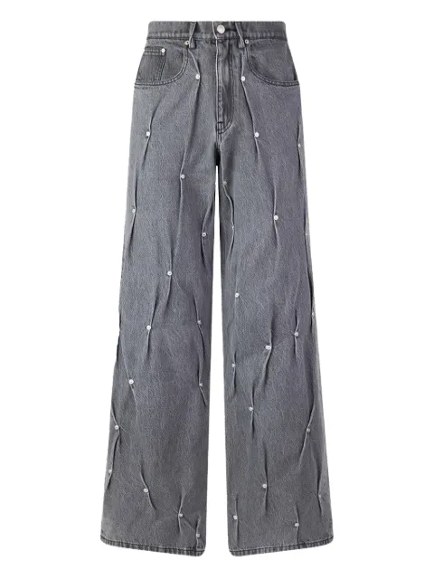 KUSIKOHC jeans con múltiples remaches