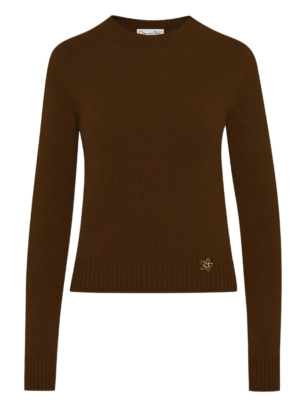 Oscar de la Renta scarf-detail sweater - Marrone