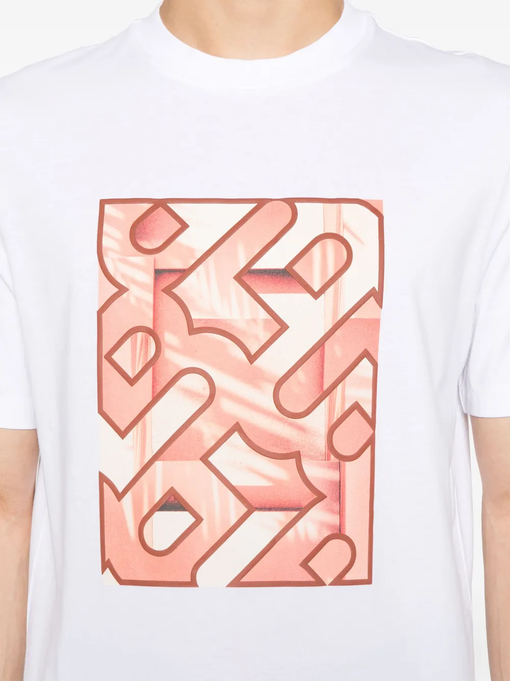 BOSS T-shirt met logoprint Wit