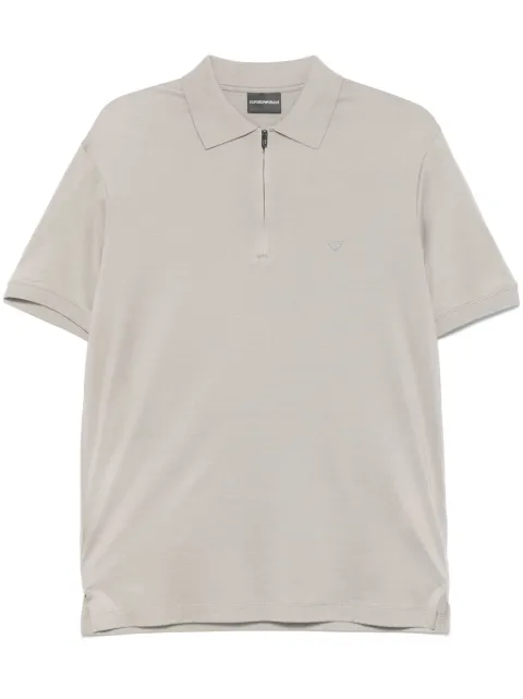 Emporio Armani logo-embroidered polo shirt