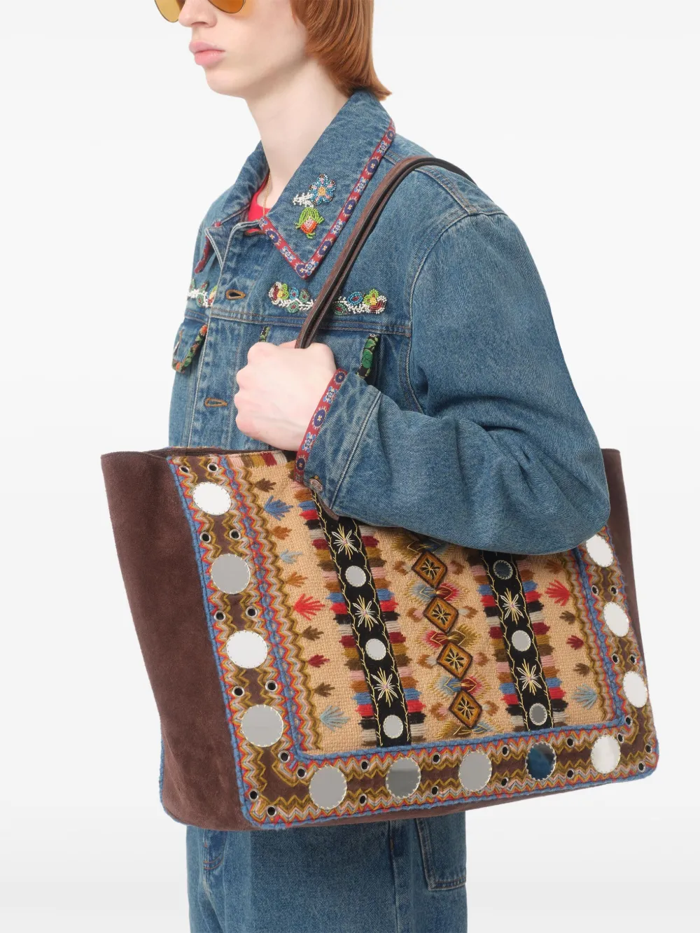 Valentino Garavani Denim jack met print afwerking Blauw