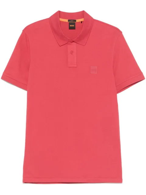 BOSS logo-patch polo shirt  