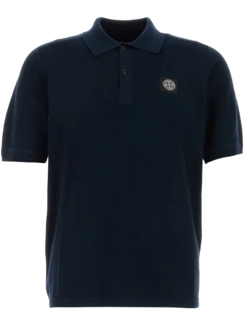 Stone Island playera tipo polo de tejido fino