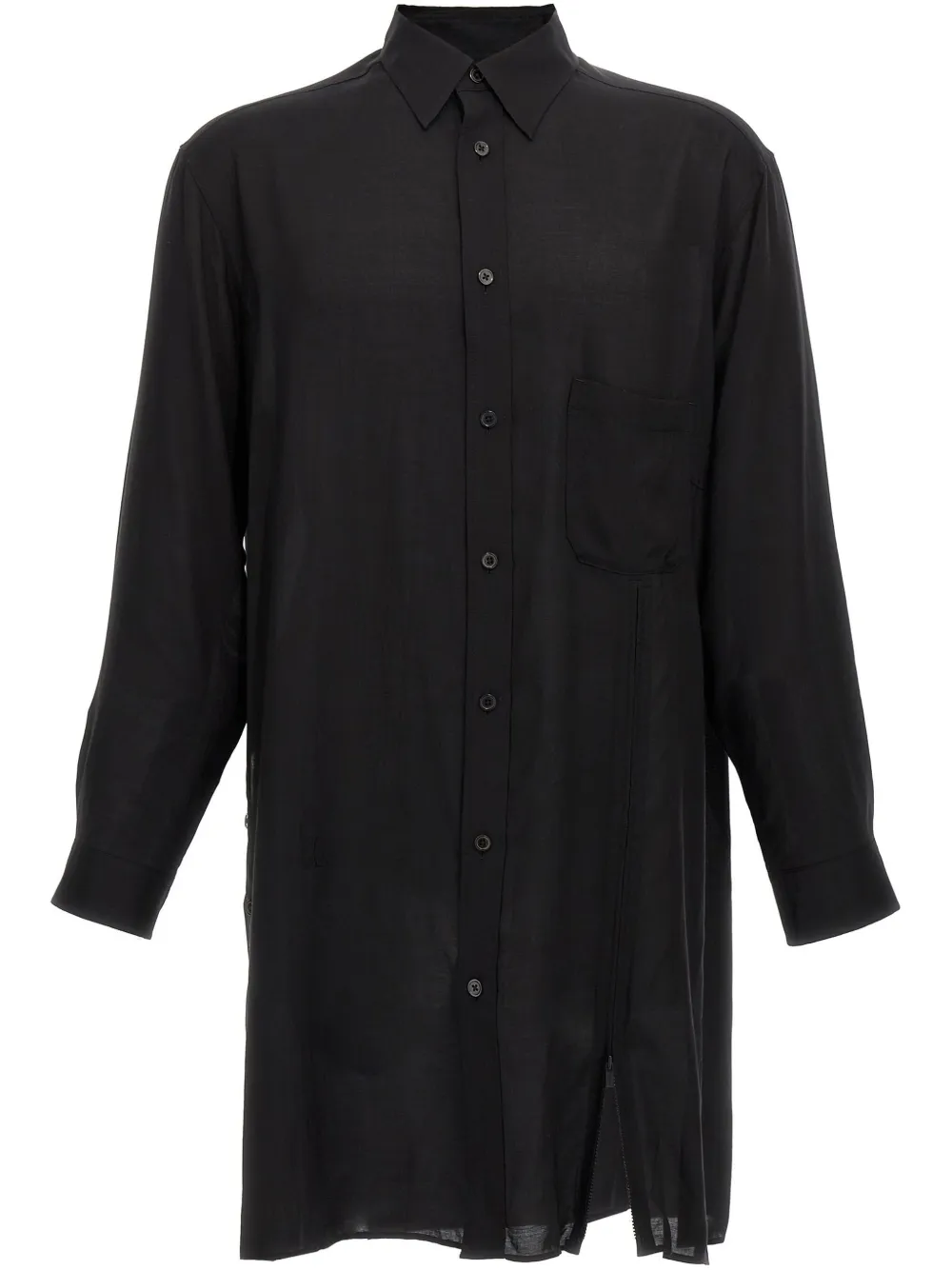 Yohji Yamamoto camisa con hombros caídos | negro | Image 1