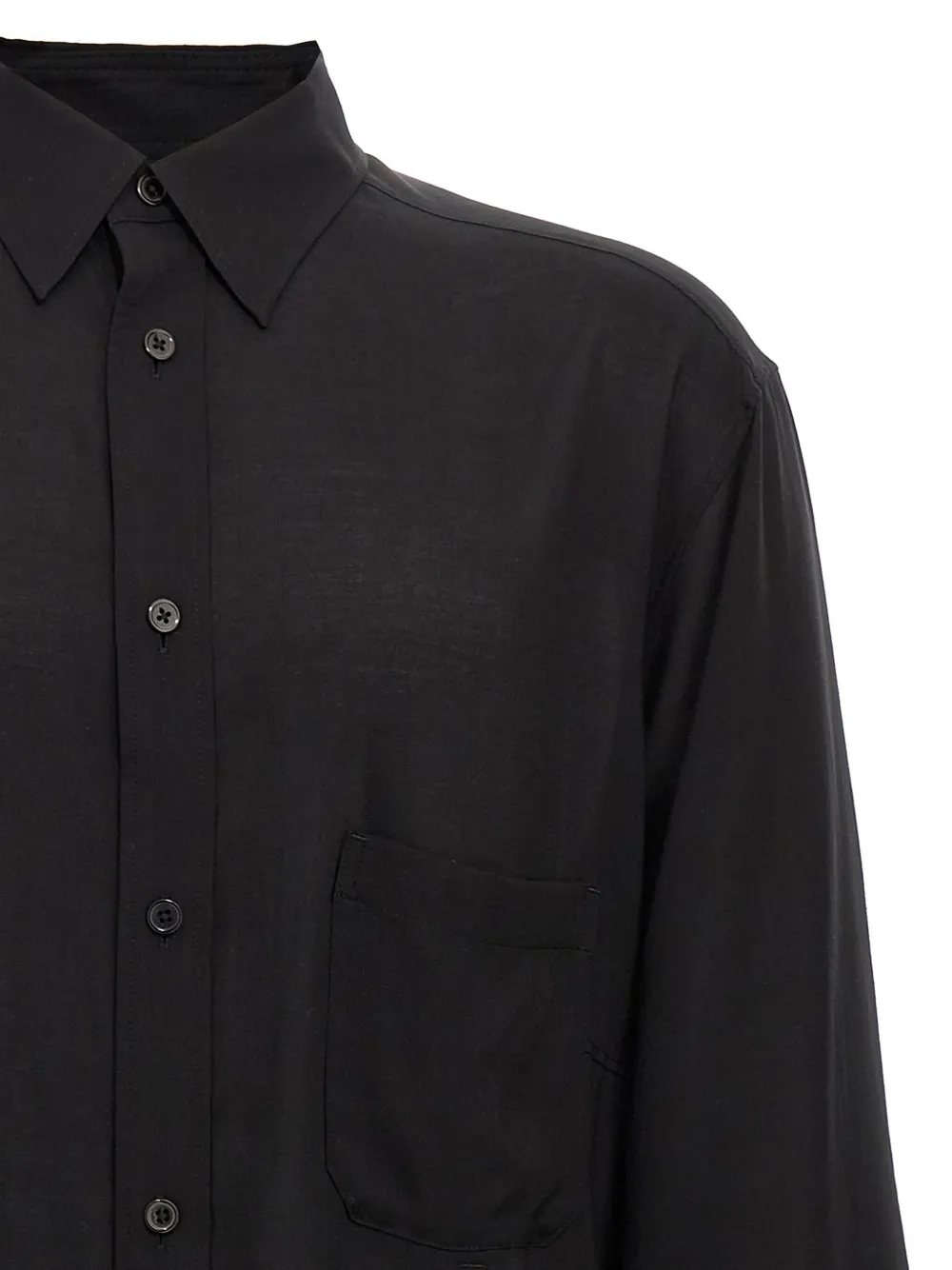 Yohji Yamamoto T-shirt met verlaagde schouders Zwart