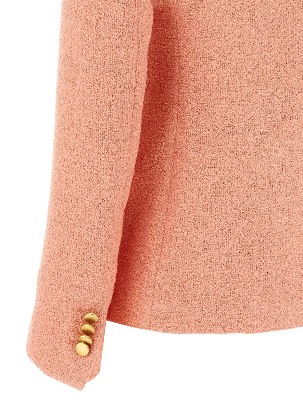 Tagliatore Double-breasted Tailored Jacket With Textured Finish In Pink