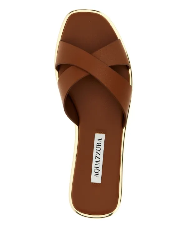 サンダル・ミュール AQUAZZURA 'Divine' slides Brown Divine Slide BROWN Aquazzura@ Official