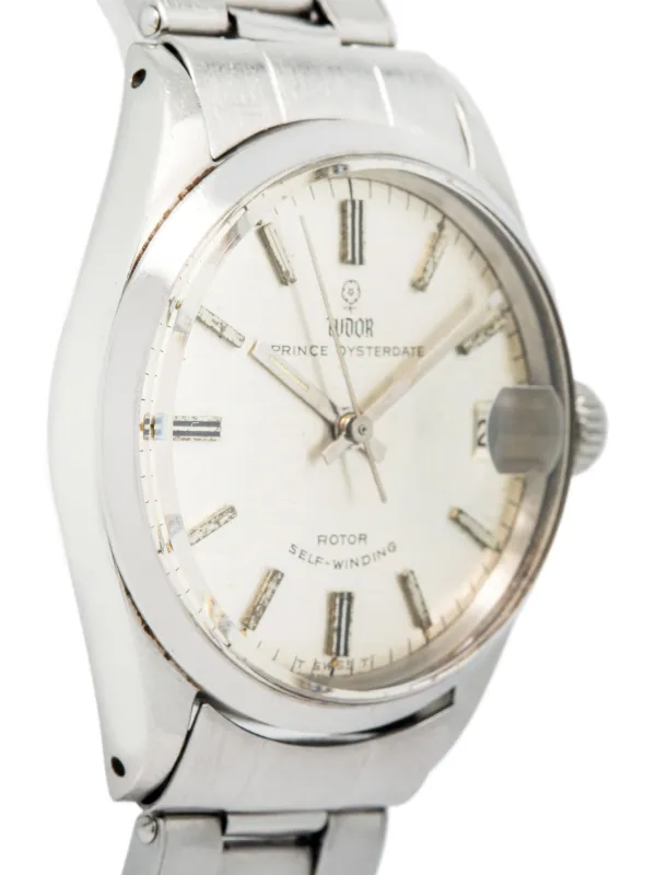 TUDOR pre-owned Prince OysterDate 30mm Silver FARFETCH IN