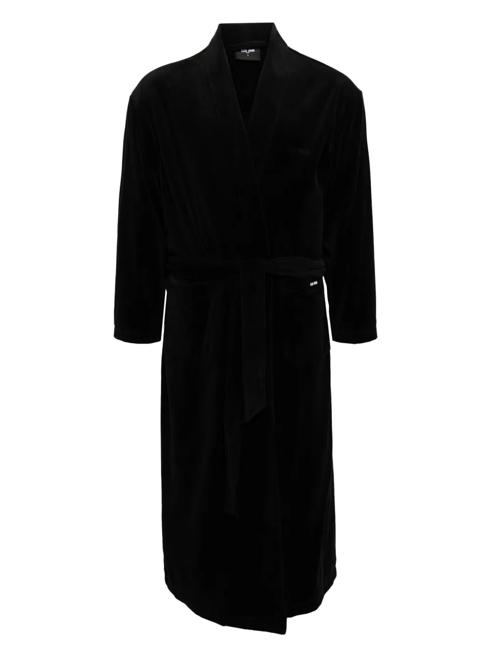TEAM WANG design The Original 1 logo-debossed bath robe | Black | Image 1
