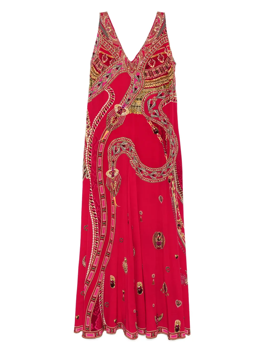 V-neck flared jumpsuit