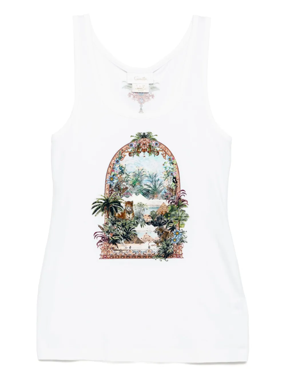 Camilla jersey scoop-neck tank top - Toni neutri