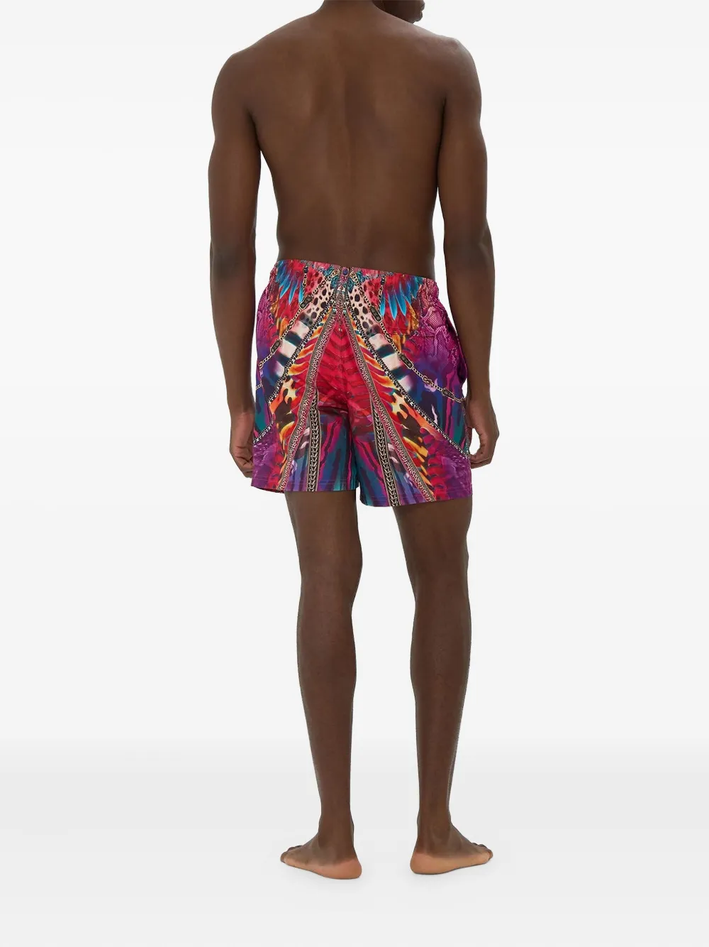 Camilla Zwembroek met elastische taille Rood