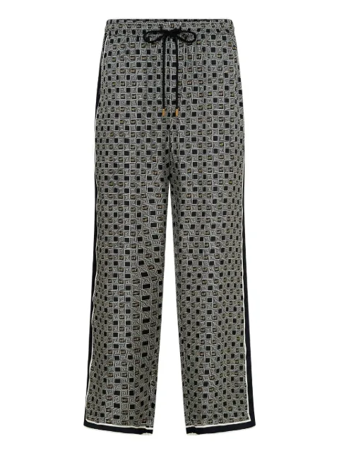 Camilla elastic-waist silk trousers