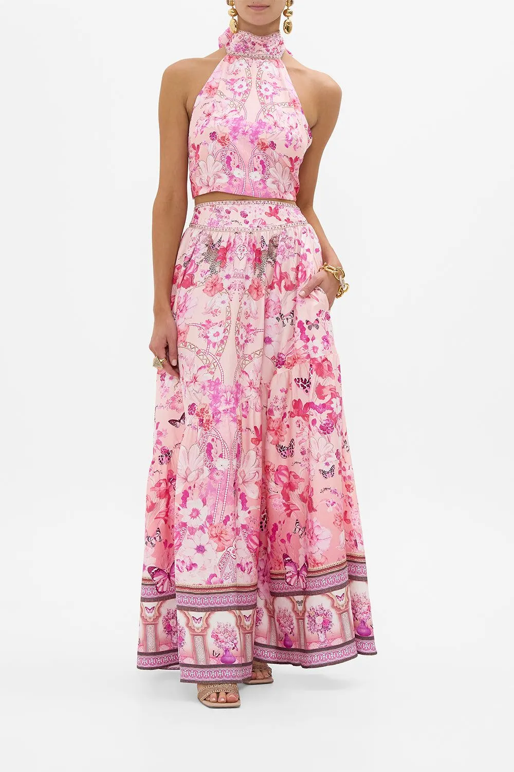 Camilla Botanical novella top - Roze