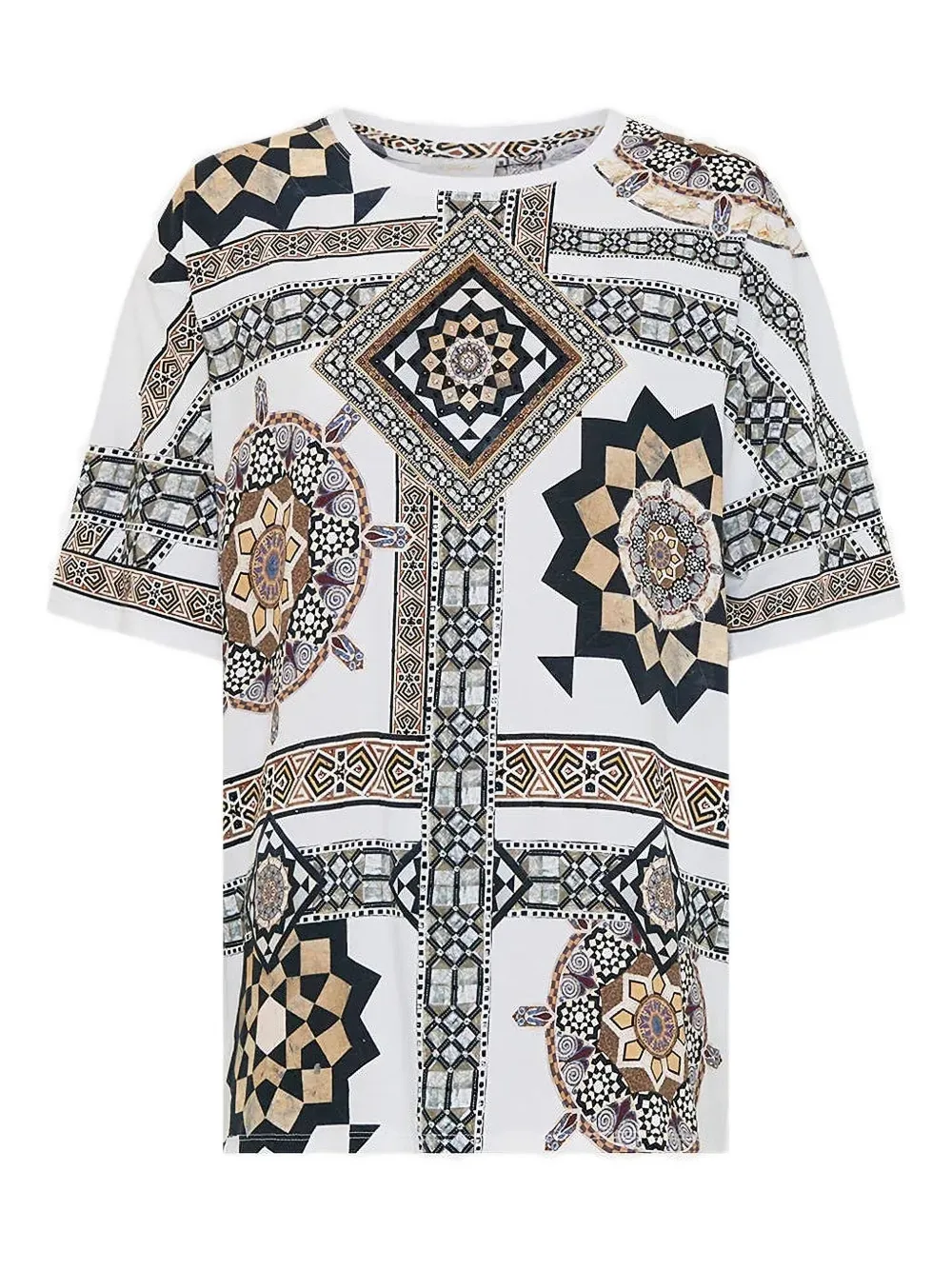 Camilla playera con estampado geométrico | blanco | Image 1