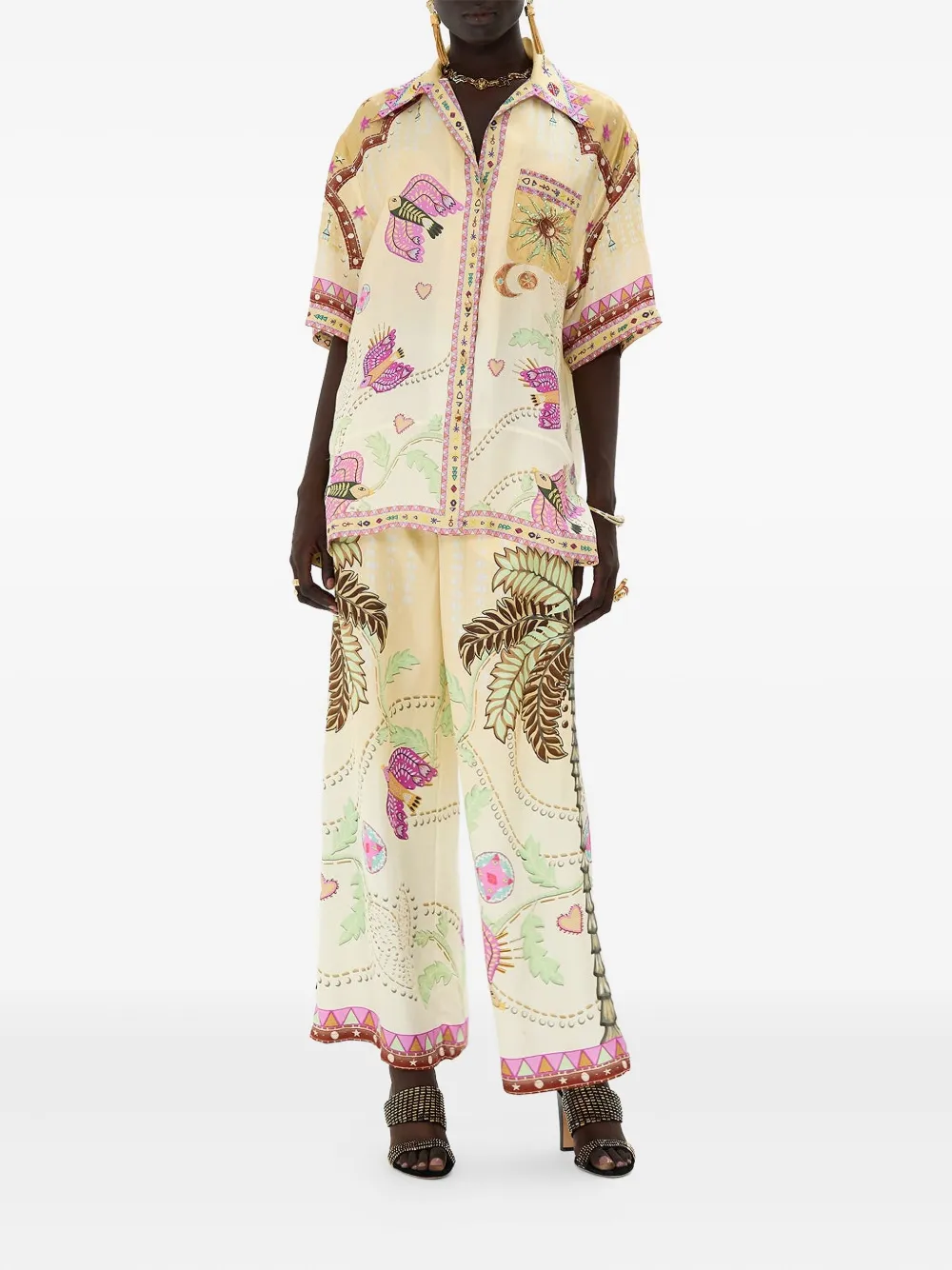 Camilla Aswan Abstract shirt - Beige