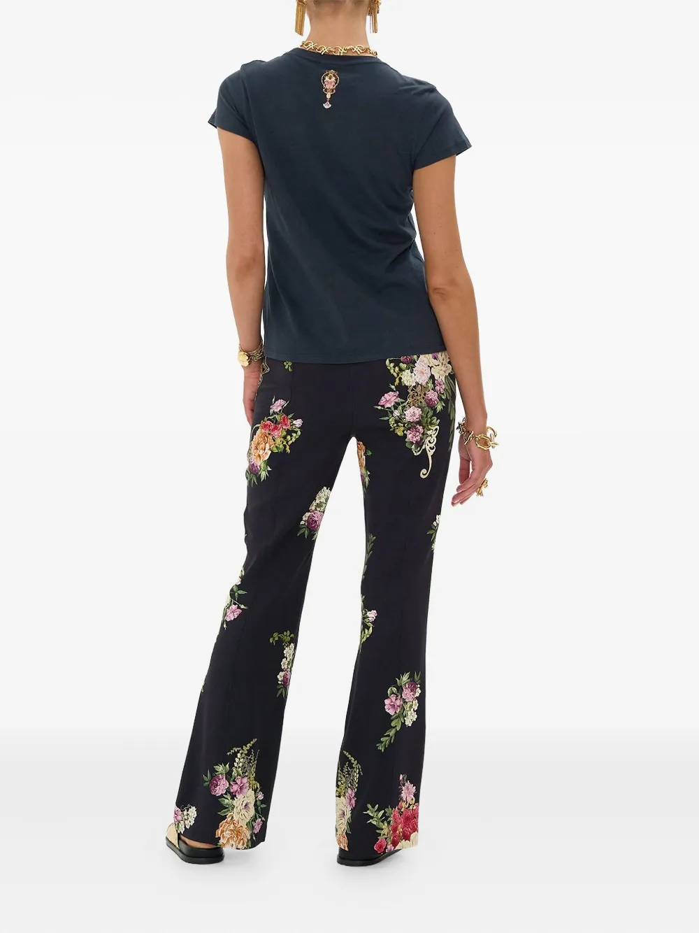 Camilla Adorned in Alexandria flared broek Zwart