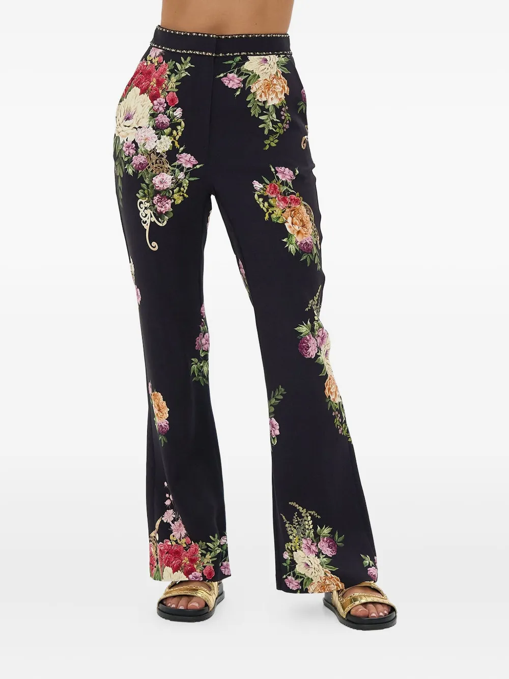 Camilla Adorned in Alexandria flared broek Zwart
