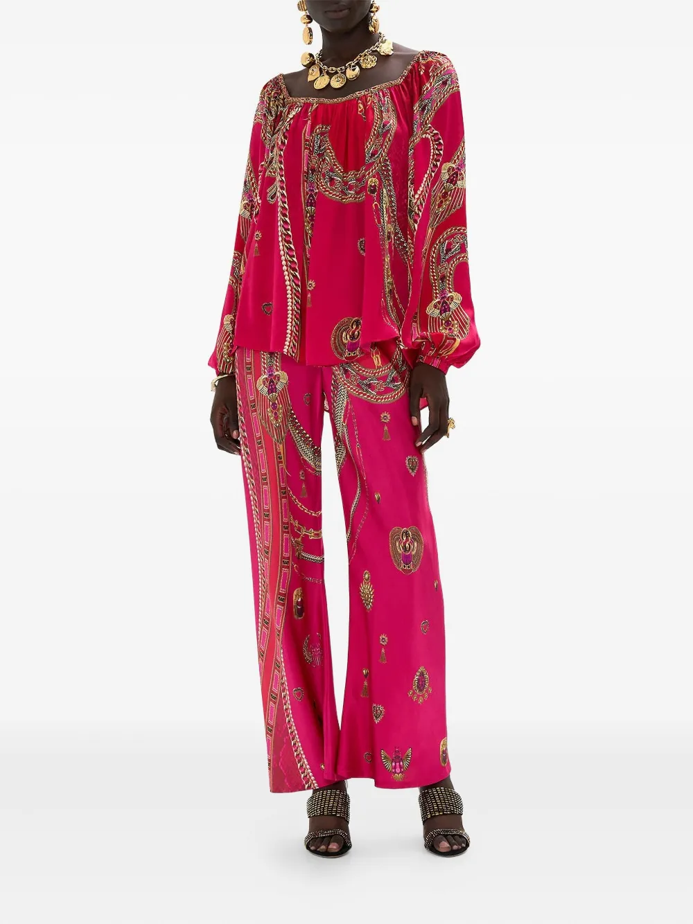Camilla Kissed By A Cobra blouse - Roze