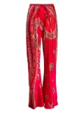 Camilla bias cut drawstring pants - Red