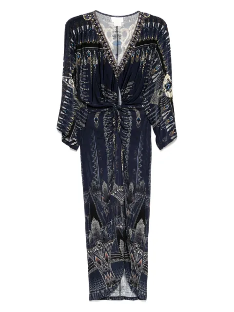 Camilla The Egypt Effect Long Split Front Twist Dress